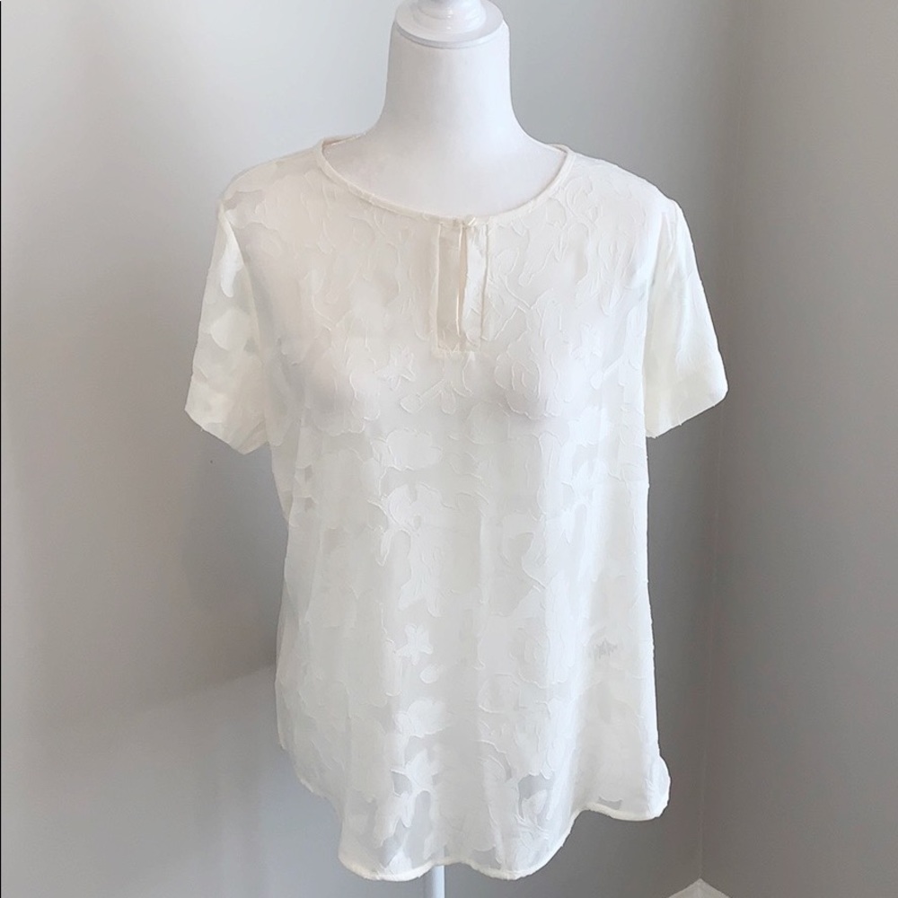 Van Heusen Cream Beige Top Shirt L NWT